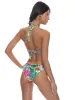 Ring Triangle Halter-Seamless Ruched Back Bikini sold by SWORLD Inc