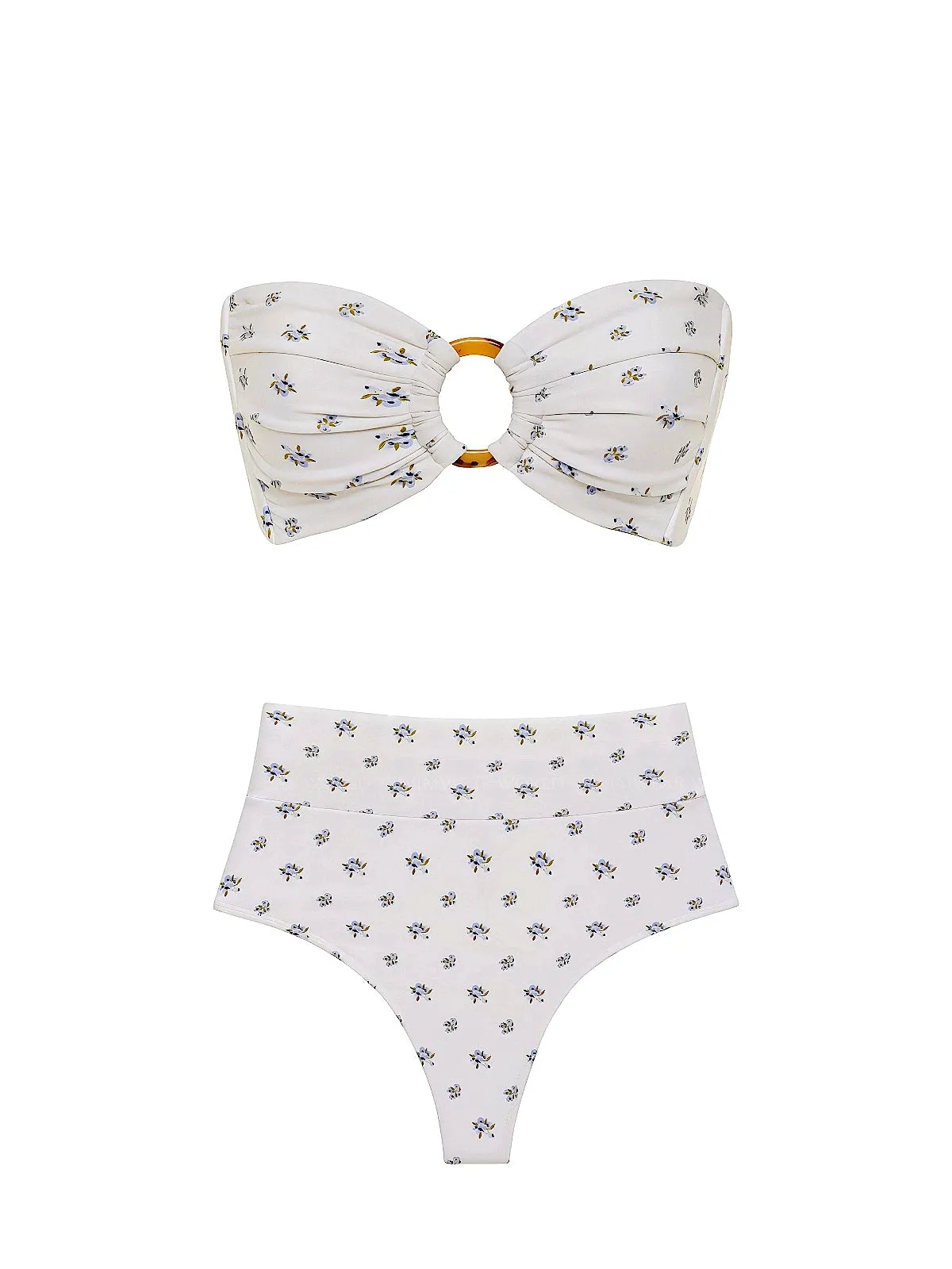 Tori Ties Bandeau-Added Coverage High Rise Bikini sold by SWORLD Inc