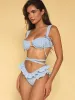 Petal Wide Straps-Lulu Lulu Gingham Ballet Bikini sold by SWORLD Inc