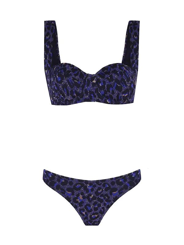 Sylvie Textured Leopard Bikini sold by SWORLD Inc