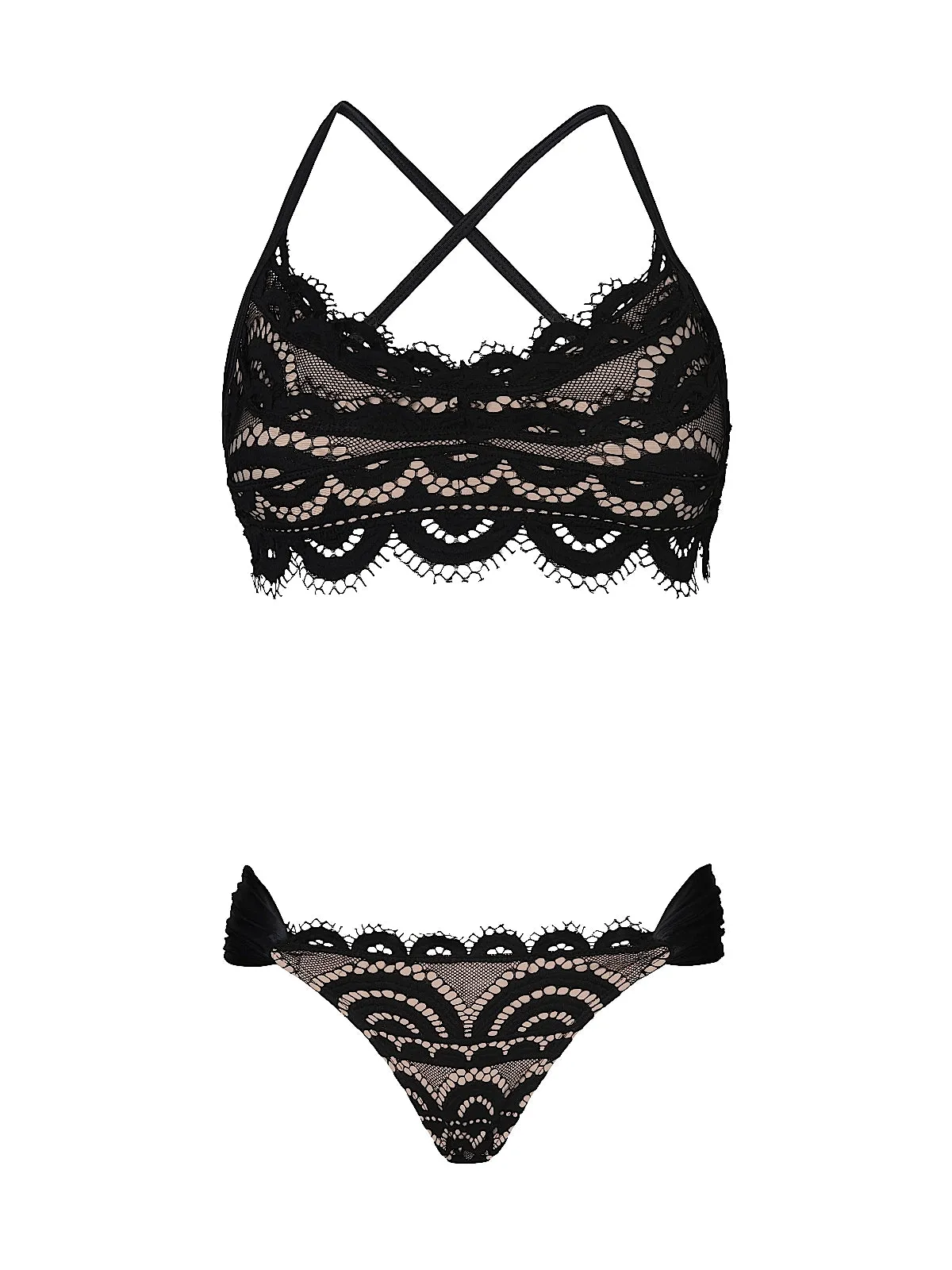 Lace Bralette-Laced Fanned Bikini sold by SWORLD Inc product image thumbnail 3