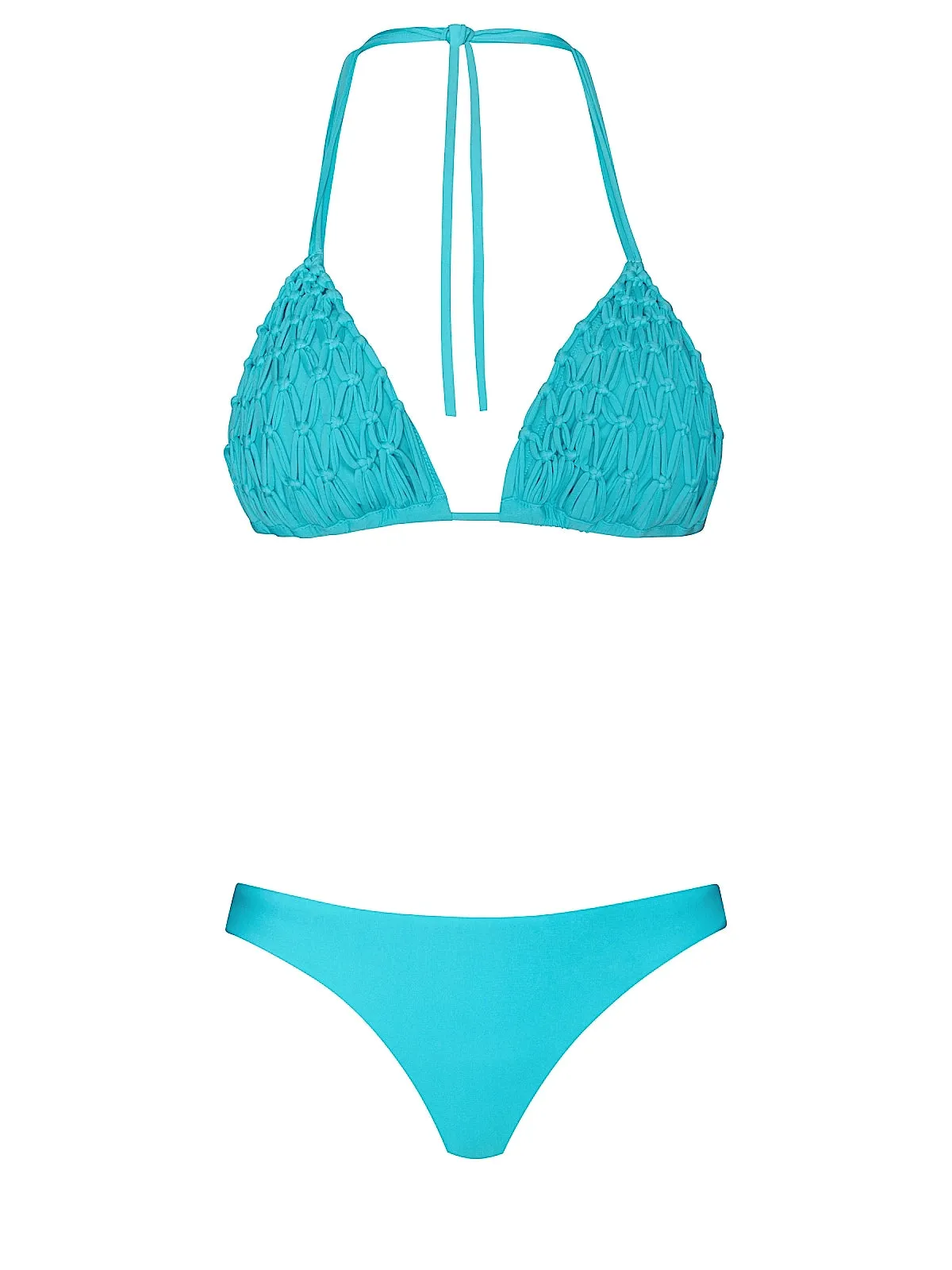 Lila Triangle-Basic Ruched Bikini sold by SWORLD Inc