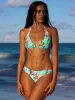 Wavy Triangle Halter-Wavy Ruched Back Bikini sold by SWORLD Inc