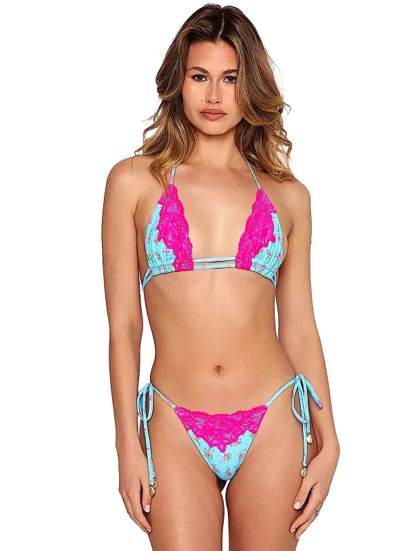 Lady Lace Tri-Lady Lace Tie Side Bikini sold by SWORLD Inc