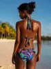 Triangle Halter-Seamless Ruched Back Bikini sold by SWORLD Inc