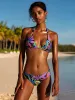 Triangle Halter-Seamless Ruched Back Bikini sold by SWORLD Inc