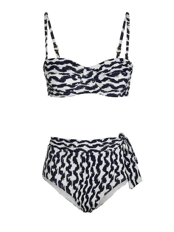 Nellie-Side Tie High Waist Bikini sold by SWORLD Inc