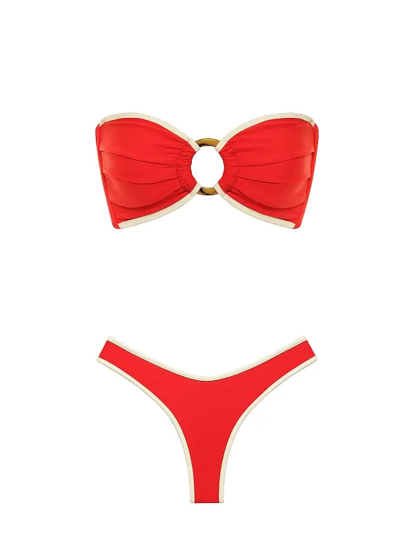 Tori Ties Bandeau-Lulu Bikini sold by SWORLD Inc