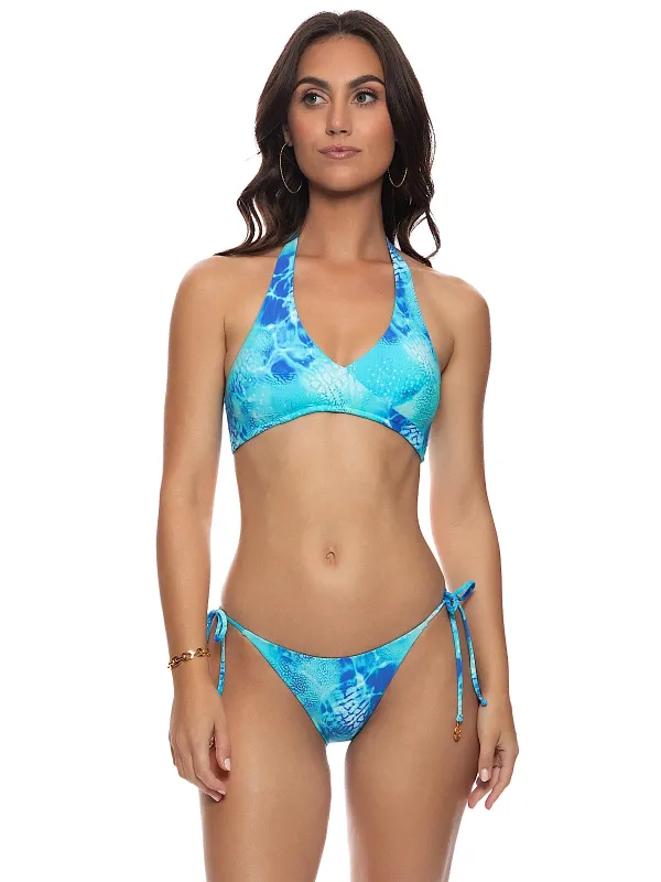 Cross Front Halter-Seamless Tie Side Bikini sold by SWORLD Inc