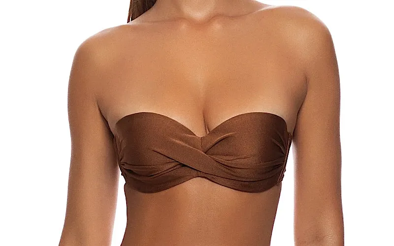 Underwire Push-Up Bandeau-Strappy Ruched Back Bikini sold by SWORLD Inc product image thumbnail 5