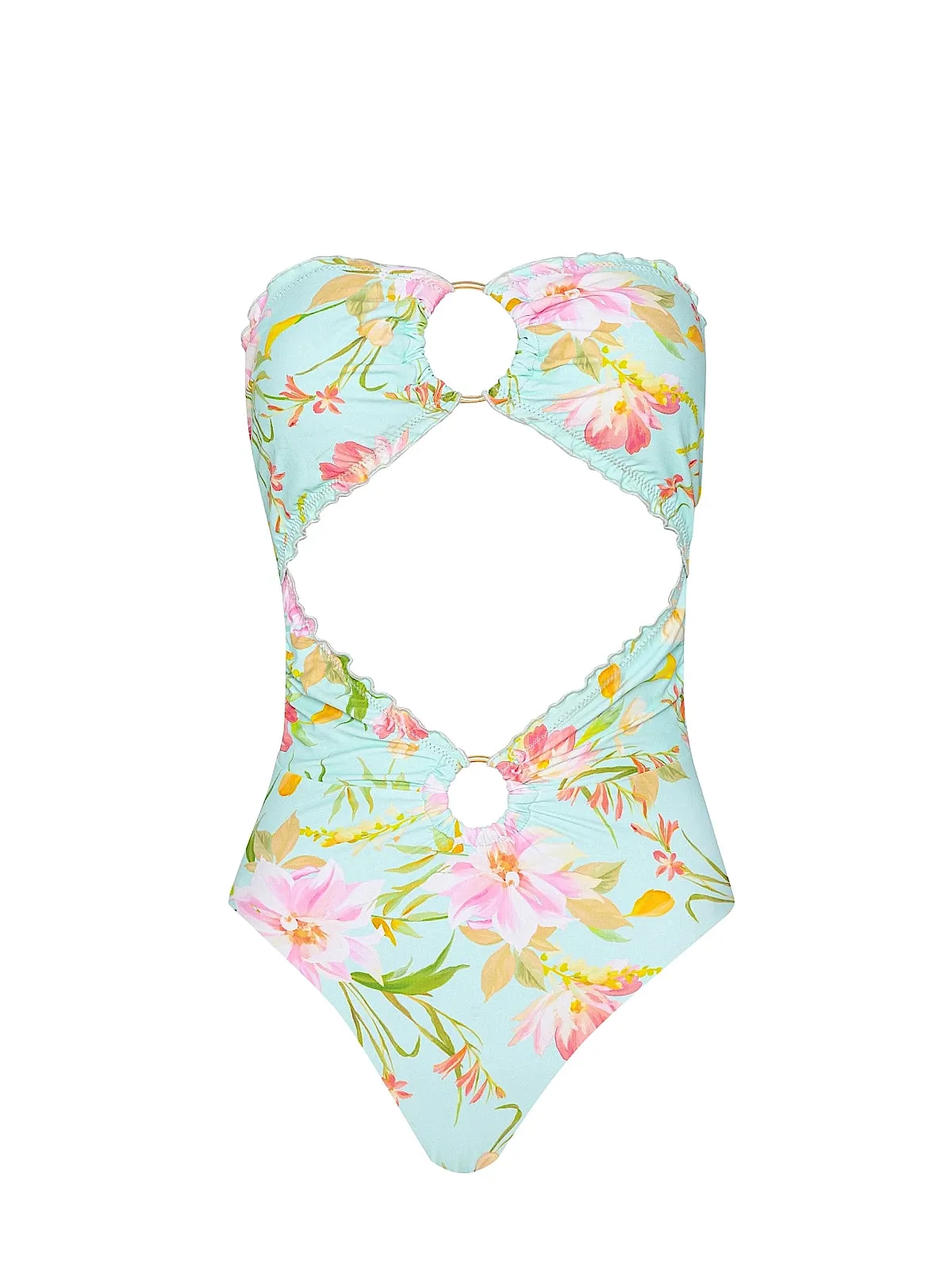 Lettuce Edge Strapless Ring One-Piece sold by SWORLD Inc