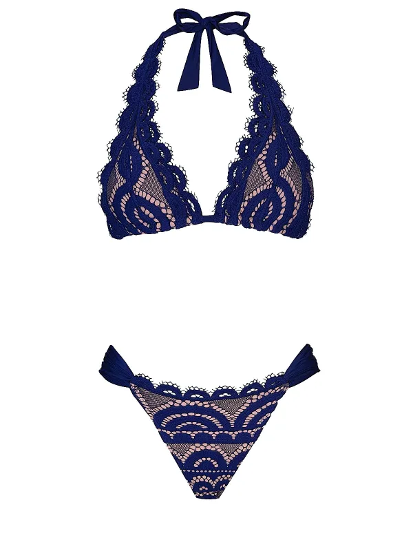 Lace Halter-Lace Fanned Bikini sold by SWORLD Inc
