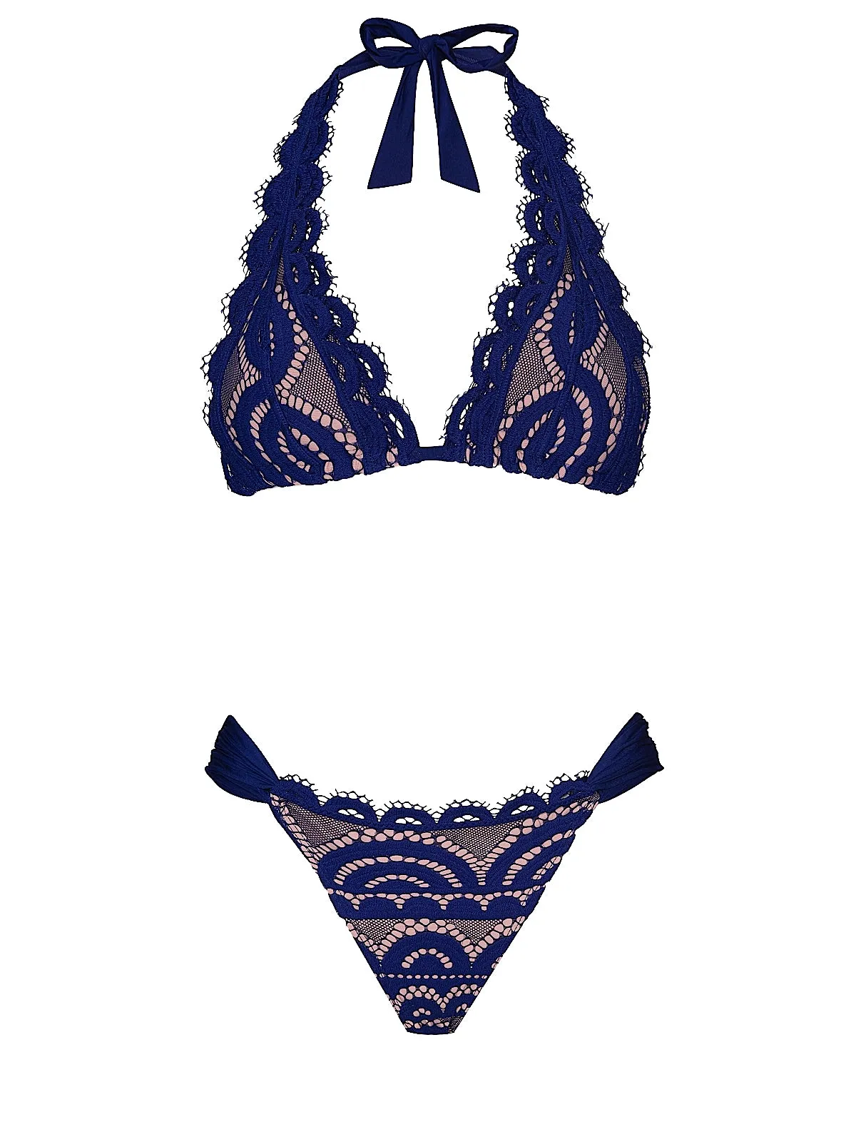 Lace Halter-Lace Fanned Bikini sold by SWORLD Inc
