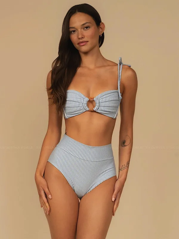 Tori Ties Bandeau-Added Coverage High Rise Bikini sold by SWORLD Inc