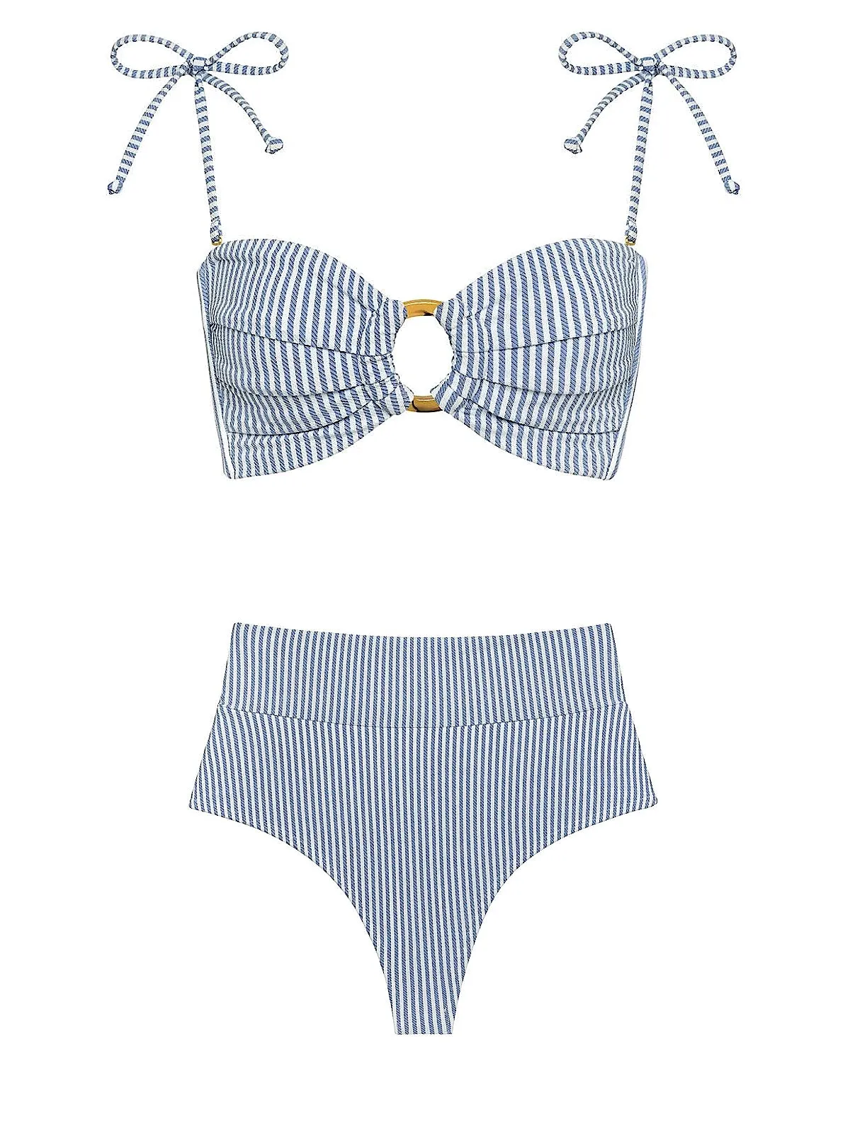 Tori Ties Bandeau-Added Coverage High Rise Bikini sold by SWORLD Inc product image thumbnail 5