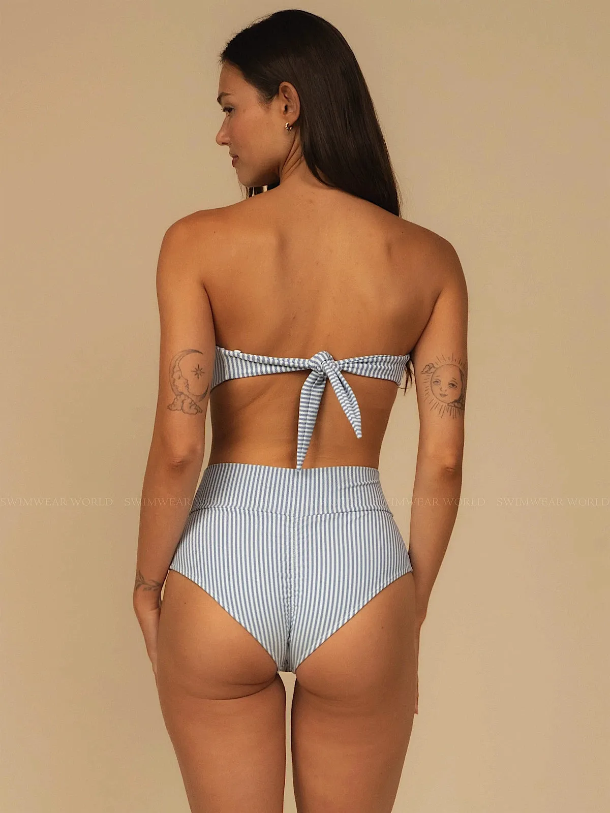 Tori Ties Bandeau-Added Coverage High Rise Bikini sold by SWORLD Inc product image thumbnail 2