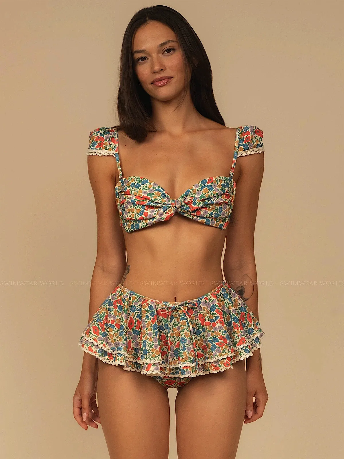 Cabana With Trim-Ruffle Hot Short With Trim Bikini sold by SWORLD Inc