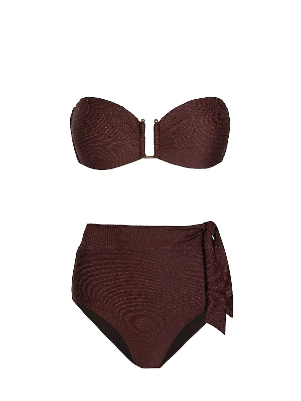 Gina-Side Tie High Waist Bikini sold by SWORLD Inc
