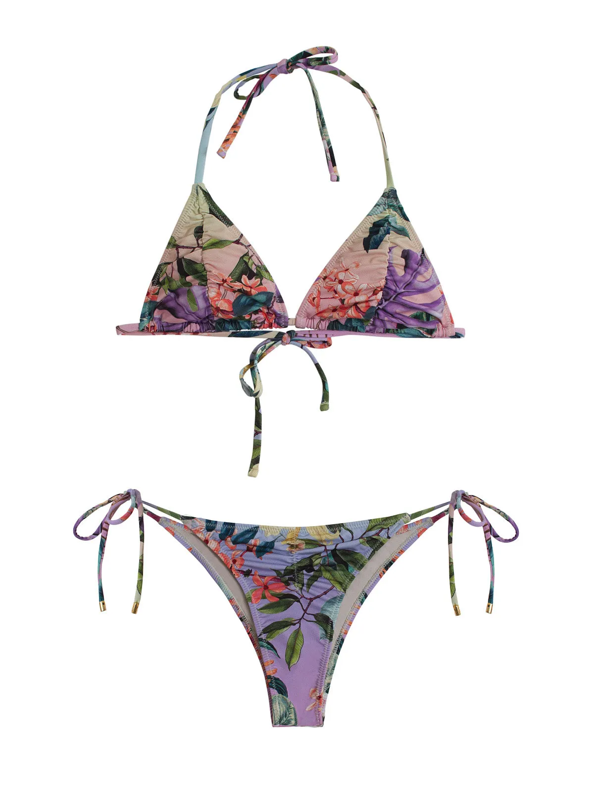 Ruched Tri-Ruched Tie Bikini sold by SWORLD Inc product image thumbnail 5