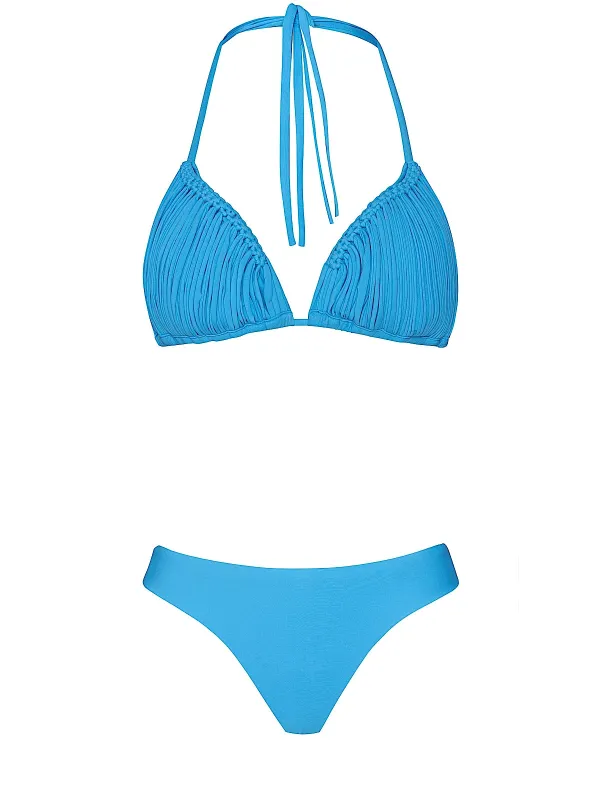 Skyla Triangle-Basic Ruched Bikini made by PQ Swim