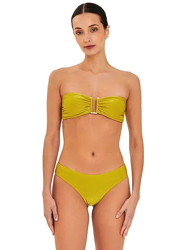 Lime-75A Bandeau-Lime-11 Classic Bikini made by SWORLD Inc