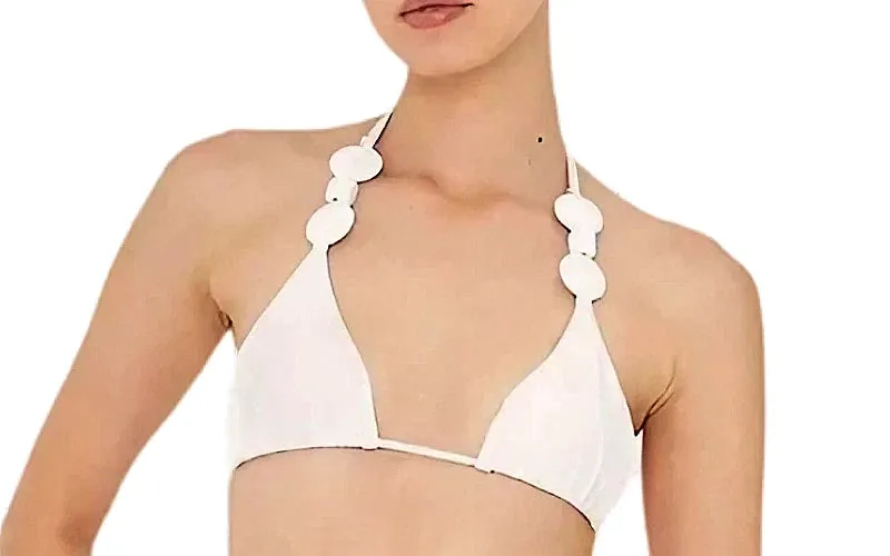 Blanc-S-50 Triangle-Blanc-S-13 Side Tie Bikini sold by SWORLD Inc product image thumbnail 4