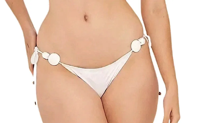 Blanc-S-50 Triangle-Blanc-S-13 Side Tie Bikini sold by SWORLD Inc product image thumbnail 5