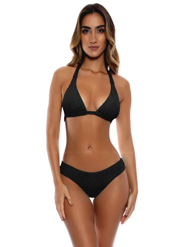 Triangle Halter-Seamless Ruched Back Bikini sold by SWORLD Inc