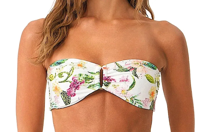 Embroidered Ring Bandeau-Embroidered Tie Side Bikini sold by SWORLD Inc product image thumbnail 5
