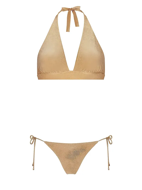 Doree-61 Missy Halter-Doree-12 Side Tie Bikini made by SWORLD Inc