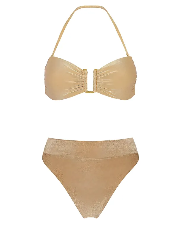 Doree-75A Bandeau-Doree-20 High Rise Bikini made by SWORLD Inc