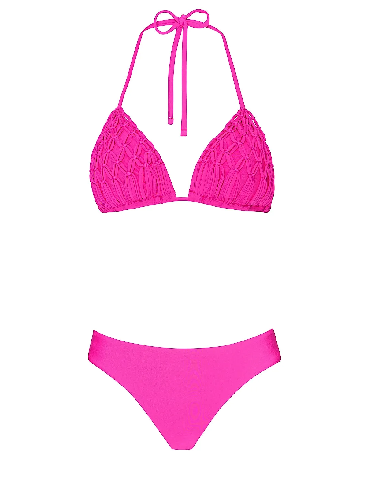 Lila Triangle-Basic Ruched Bikini sold by SWORLD Inc