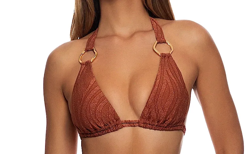 Ring Triangle Halter-Seamless Ruched Back Bikini sold by SWORLD Inc product image thumbnail 4