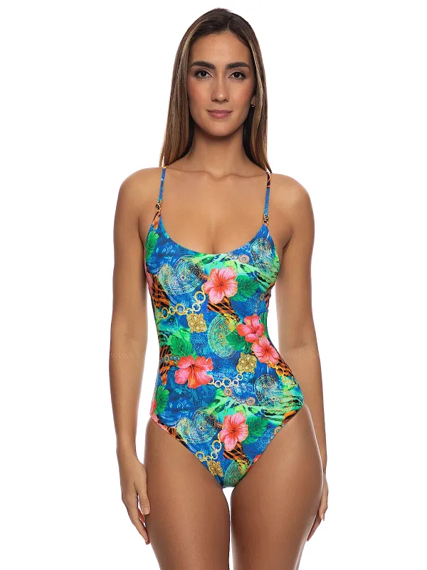 Reversible Link Scoop Neck One-Piece made by Luli Fama