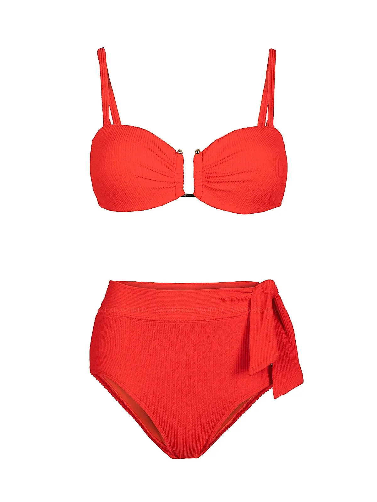 Gina-Side Tie High Waist Bikini sold by SWORLD Inc