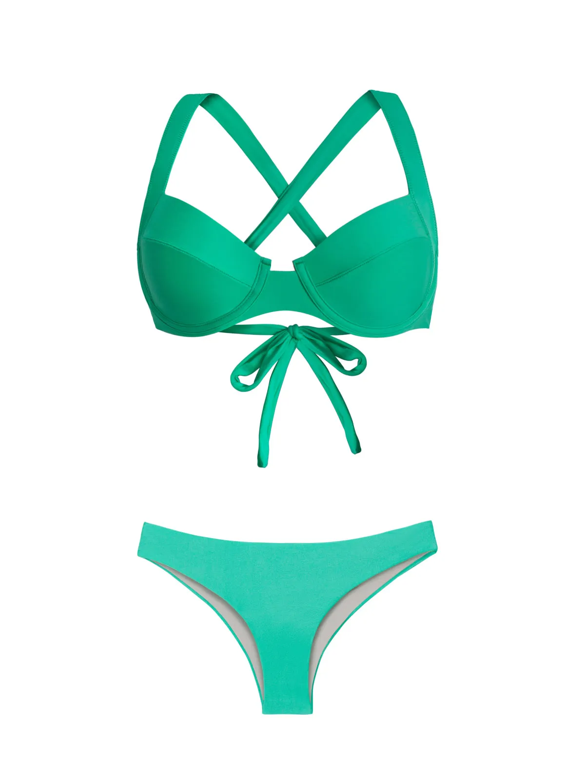Perla Halter-Basic Ruched Bikini sold by SWORLD Inc product image thumbnail 3