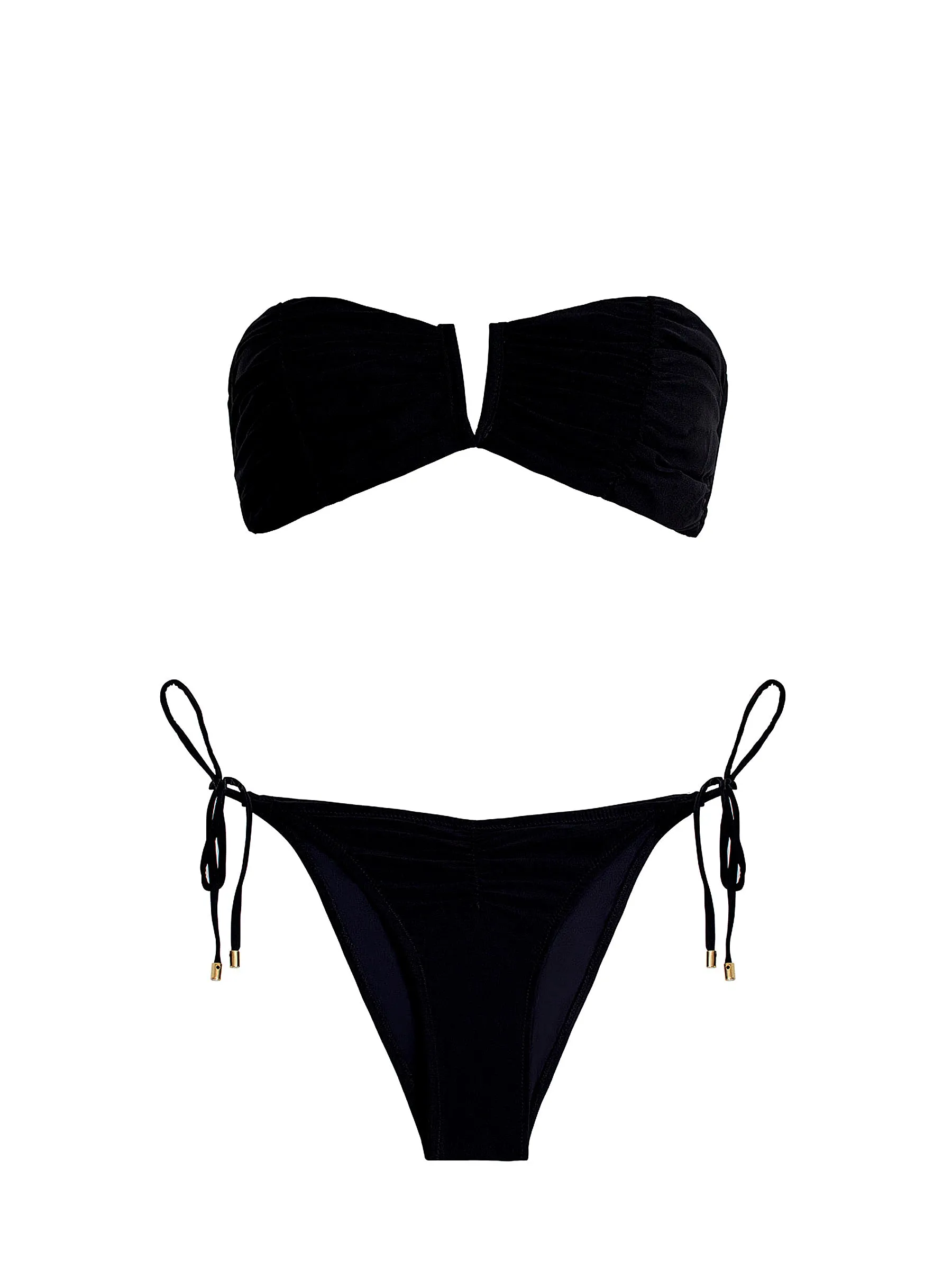 Ruched Bandeau-Ruched Tie Bikini sold by SWORLD Inc product image thumbnail 4