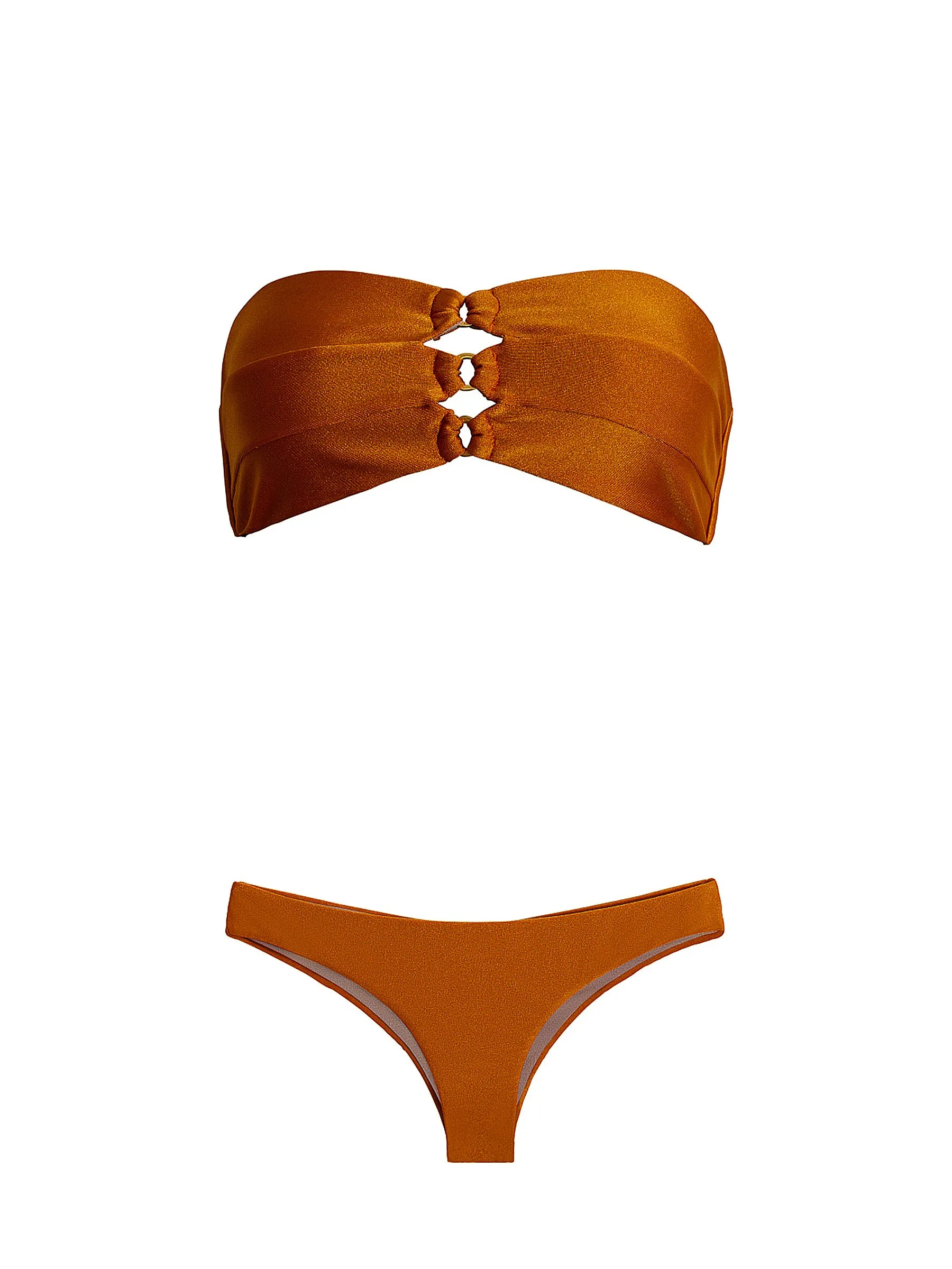 River Ring Bandeau-Basic Ruched Bikini sold by SWORLD Inc product image thumbnail 4