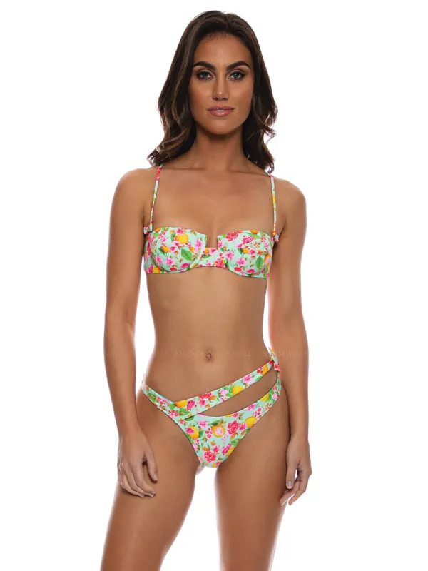 Sweetheart Balconette-Asymmetrical Side Bow Bikini sold by SWORLD Inc