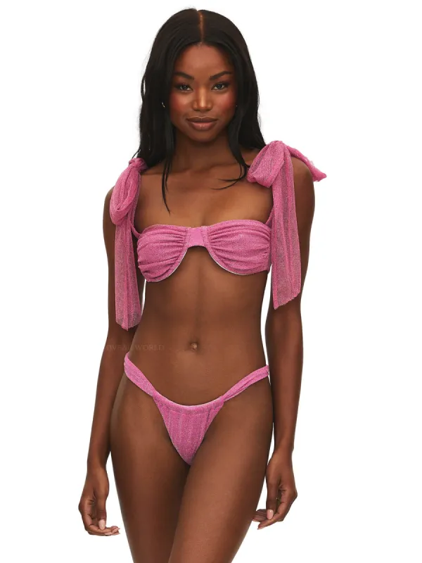 Drea Fuchsia Purple Shine-Joan Fuchsia Purple Shine Bikini sold by SWORLD Inc