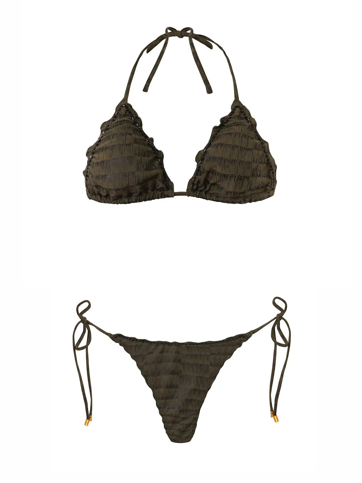 Lettuce Edge Tri-Lettuce Edge Tie Bikini sold by SWORLD Inc product image thumbnail 4