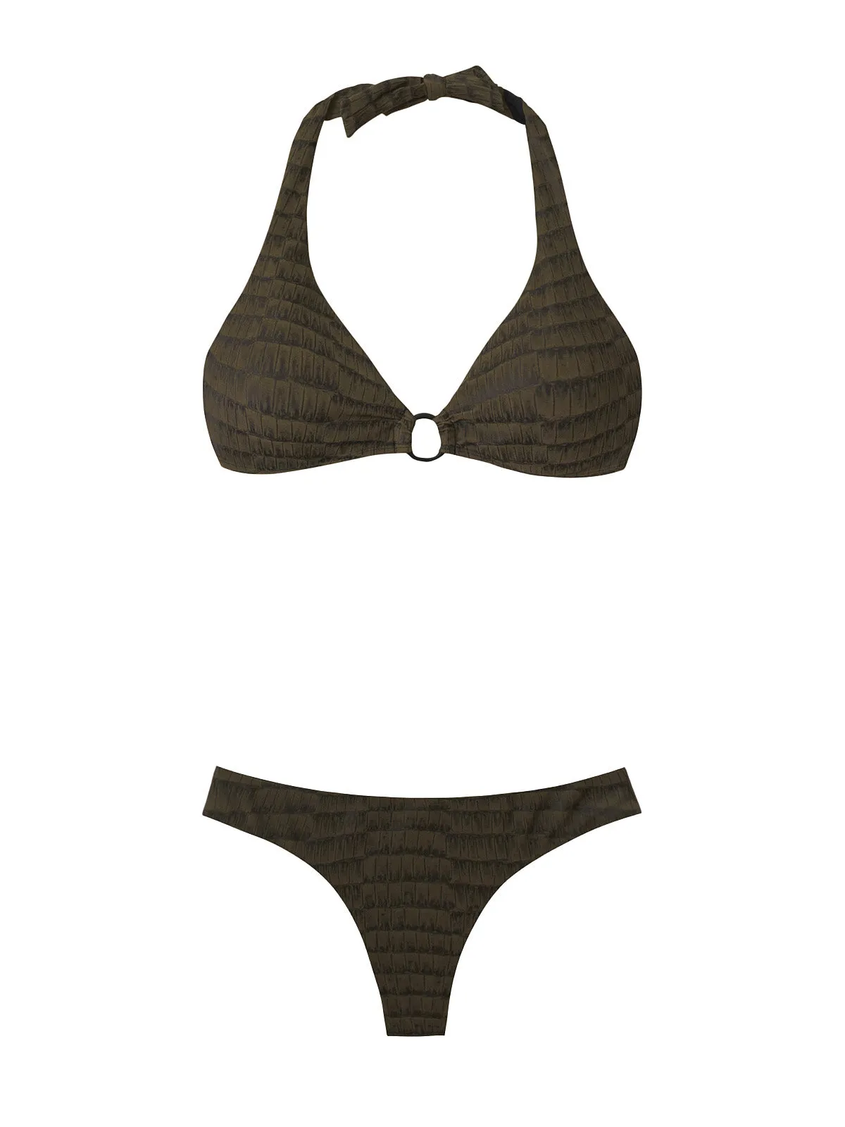 Donna Halter-Basic Ruched Bikini sold by SWORLD Inc product image thumbnail 4