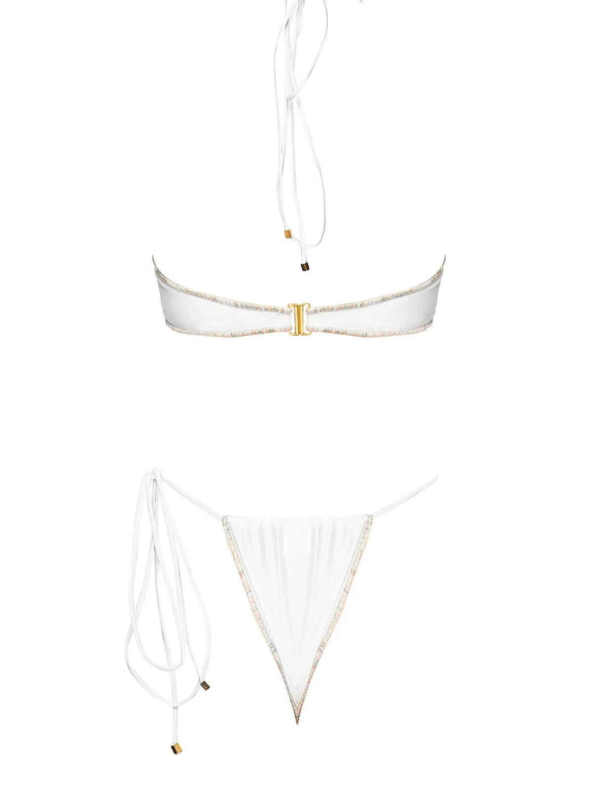 June Halter-Pearl Tie Side Bikini sold by SWORLD Inc product image thumbnail 2