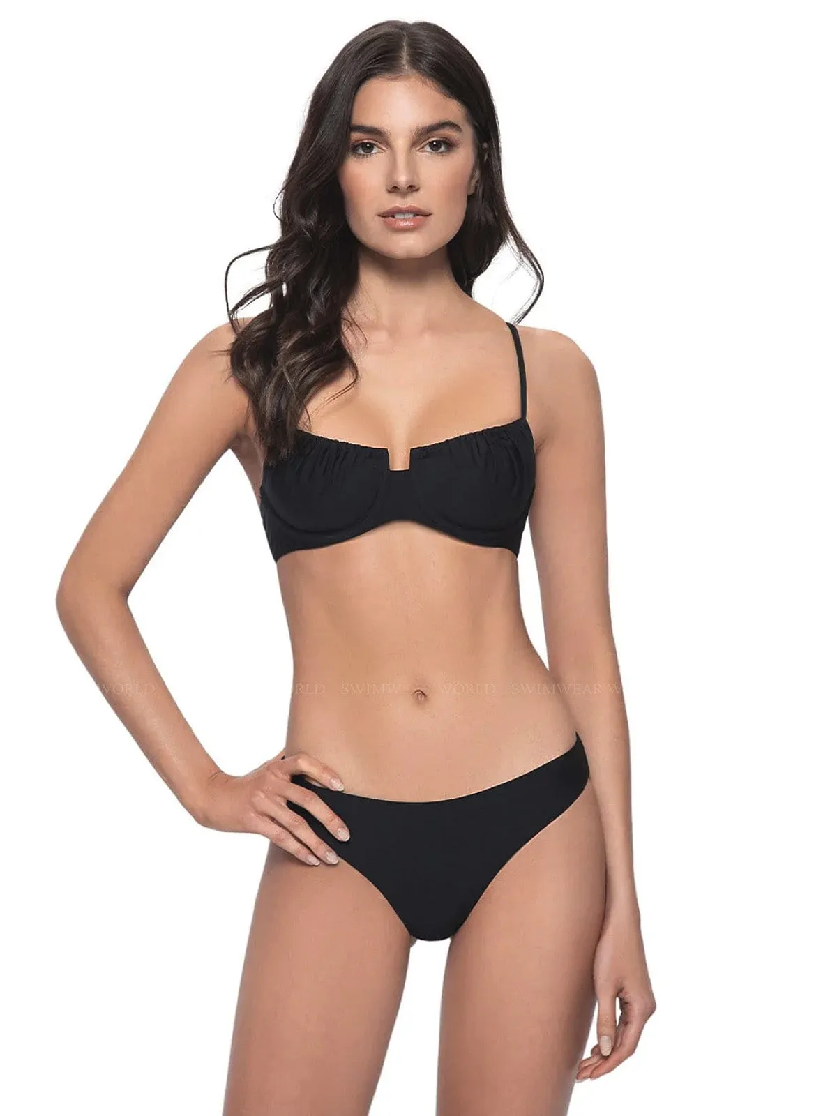 Jasmine Underwire-Basic Ruched Bikini sold by SWORLD Inc