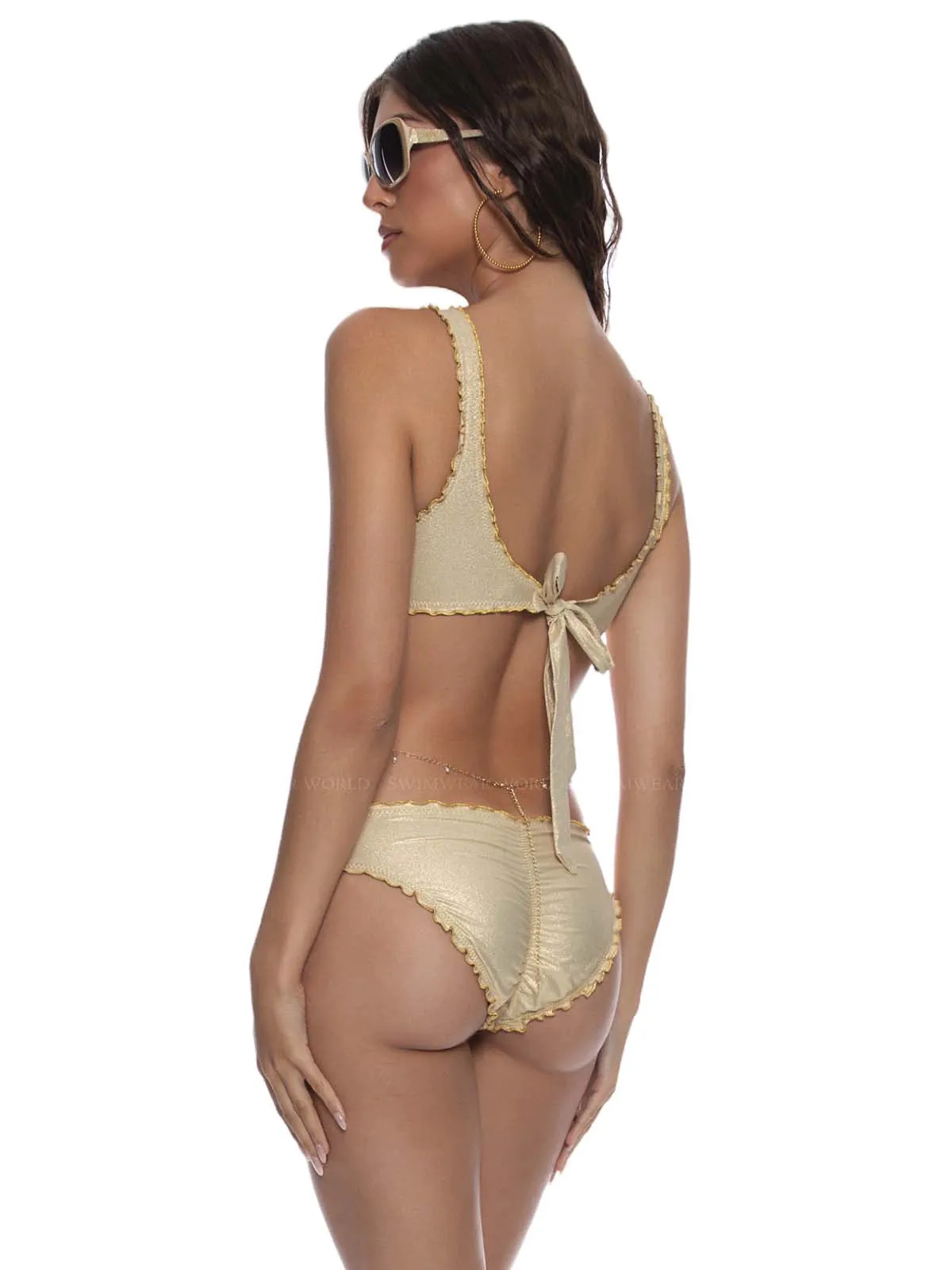 Drawstring Scoop Neck-Ruched Back Bikini sold by SWORLD Inc product image thumbnail 2