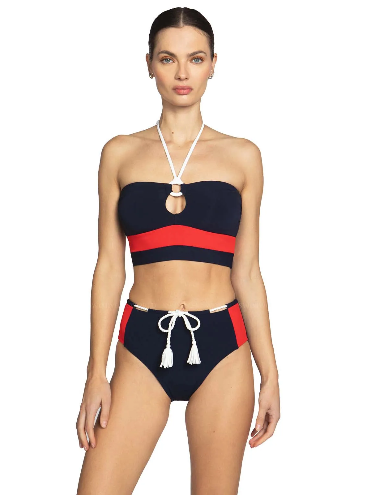 Babe Bandeau-Babe High Waist Bikini sold by SWORLD Inc