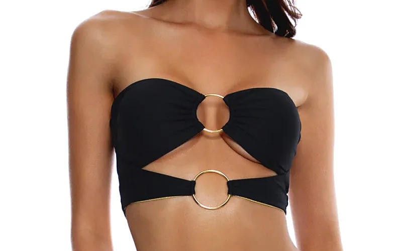Double Loop Bandeau Crop-Strappy Loop Scrunch Bikini sold by SWORLD Inc product image thumbnail 5