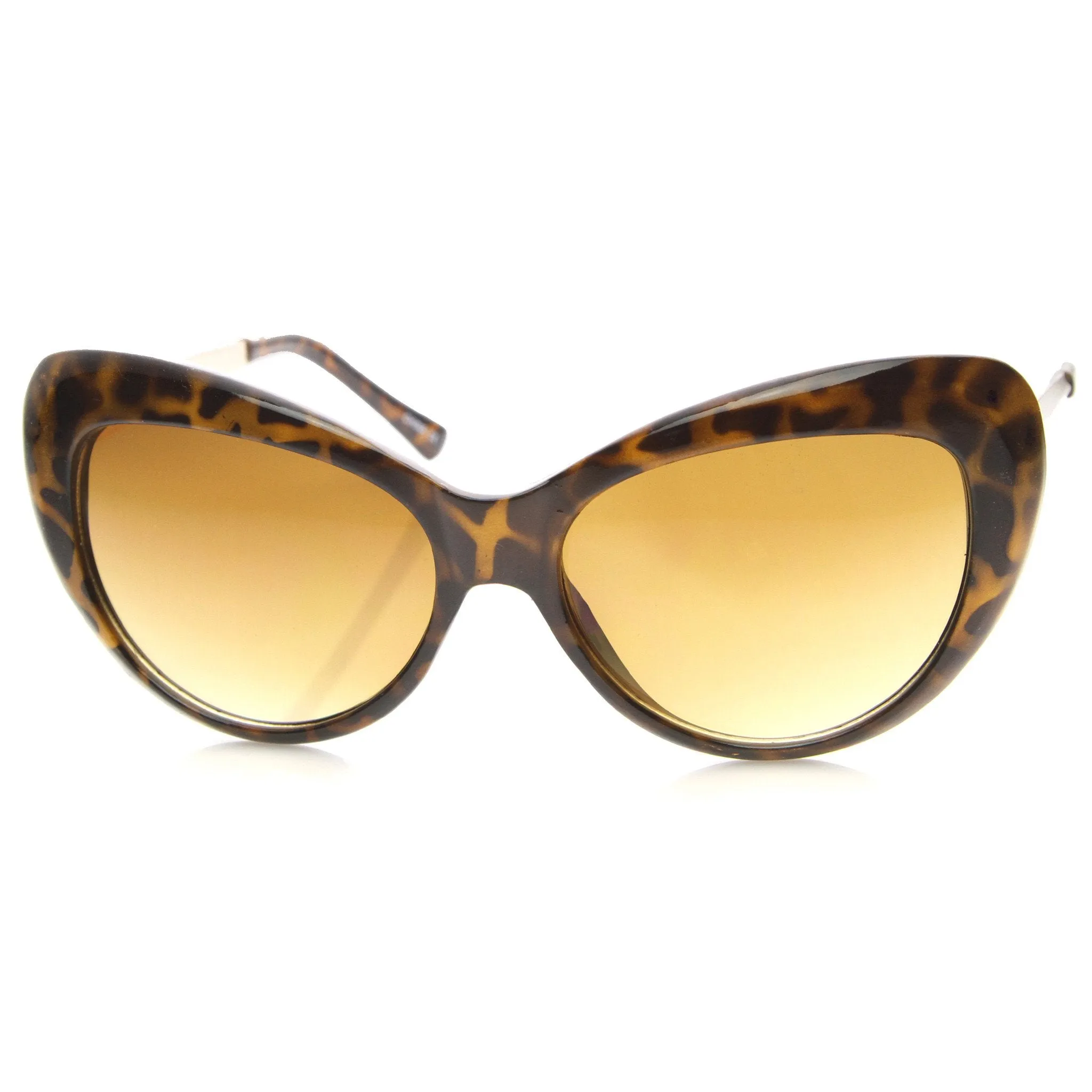Women's Retro Round Cat Eye Sunglasses With Metal Temples 9796 sold by ZeroUV