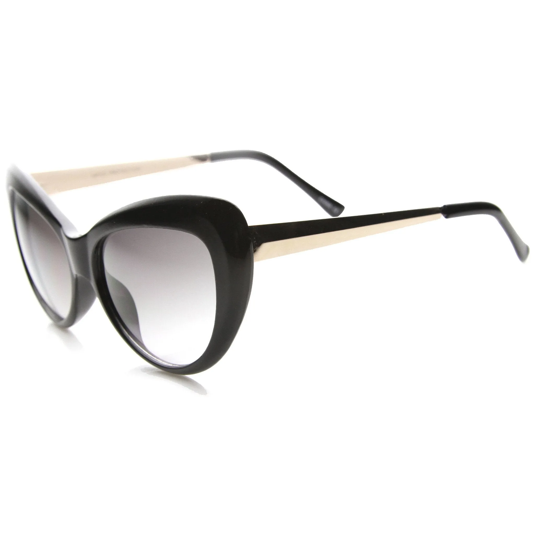 Women's Retro Round Cat Eye Sunglasses With Metal Temples 9796 sold by ZeroUV product image thumbnail 4