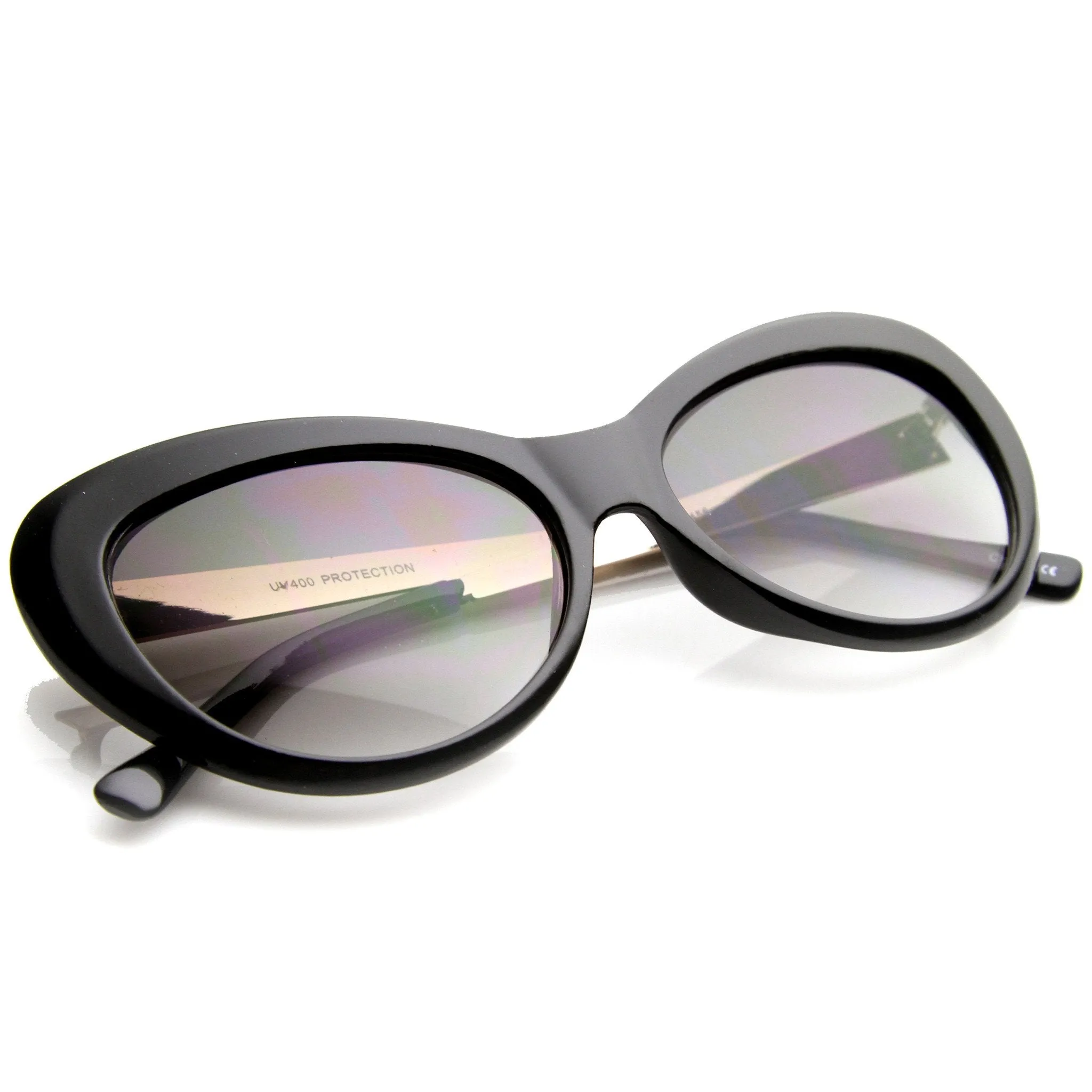 Women's Retro Round Cat Eye Sunglasses With Metal Temples 9796 sold by ZeroUV product image thumbnail 5